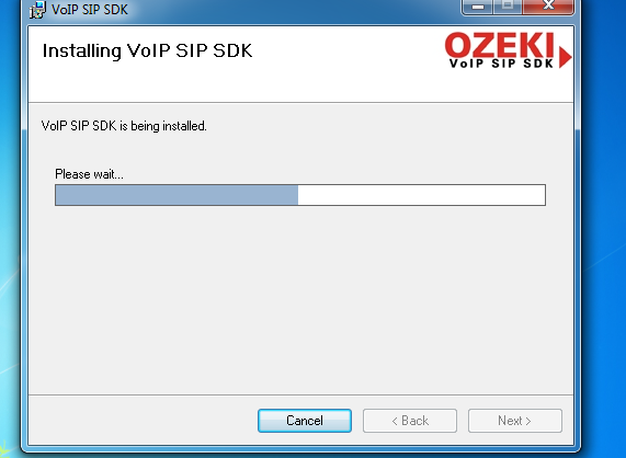 ozeki voip sip sdk is installing