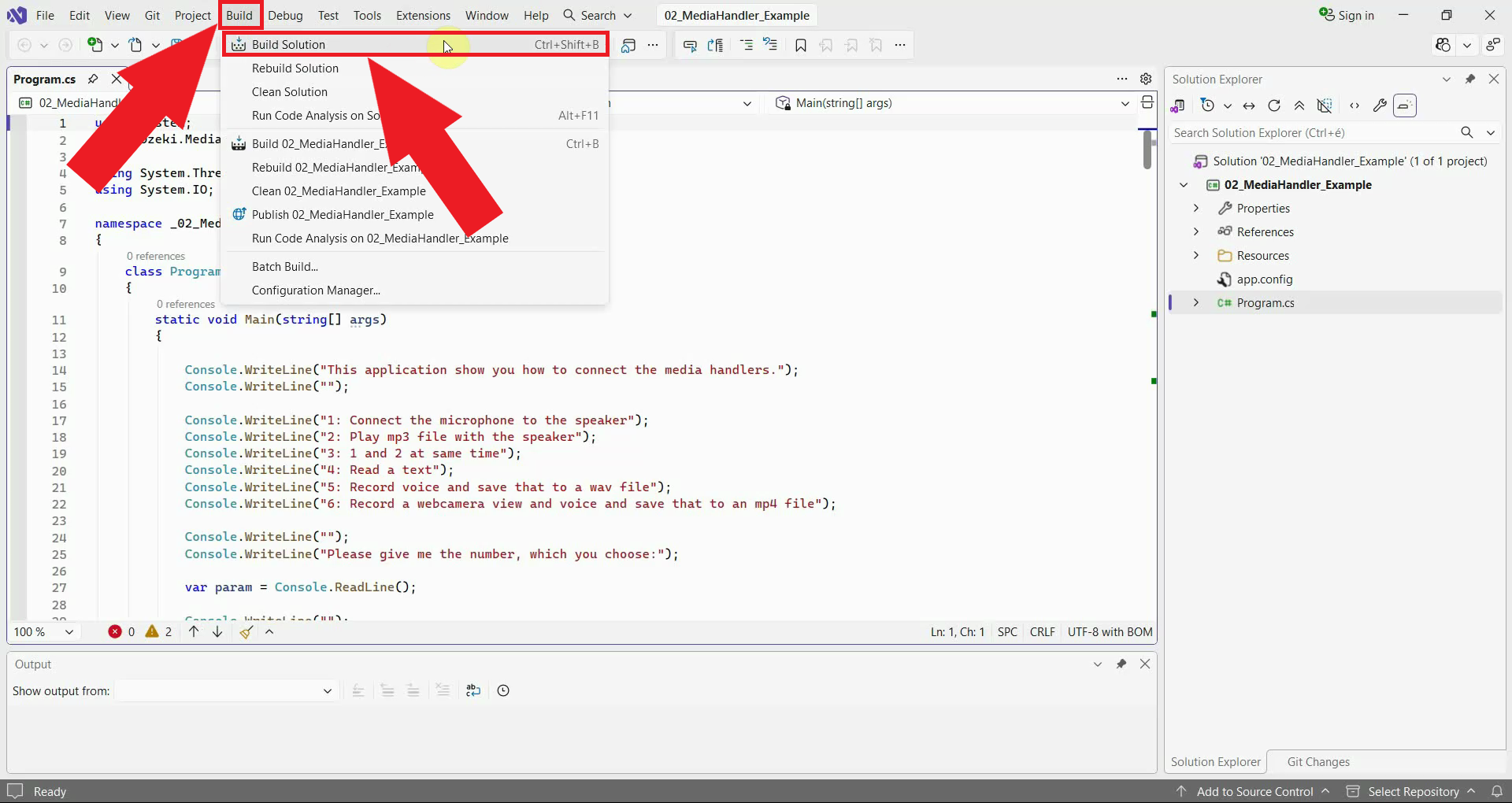 Build the solution