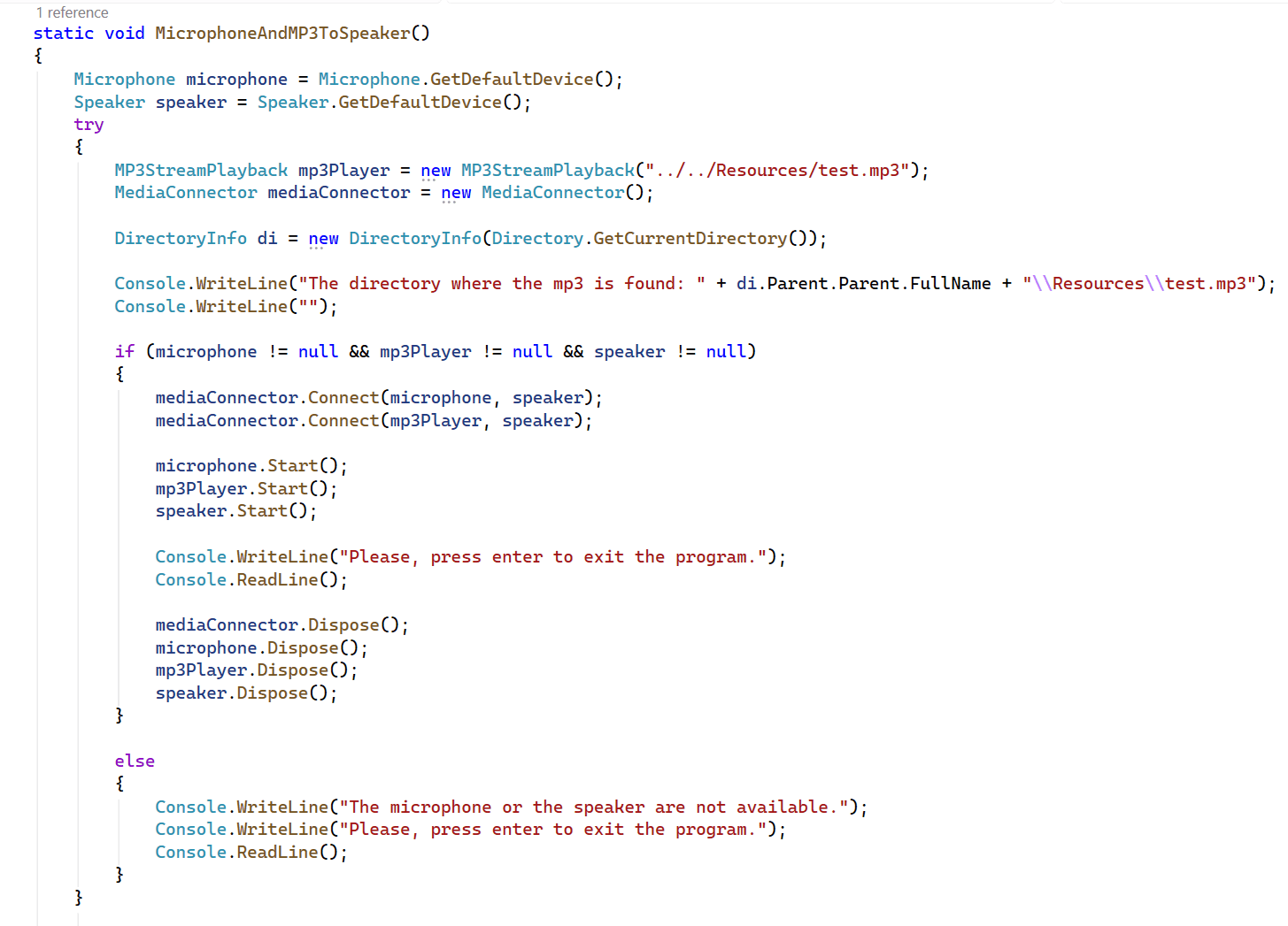 MicrophoneAndMP3ToSpeaker source code
