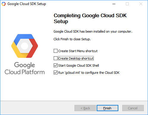 google cloud sdk has been installed