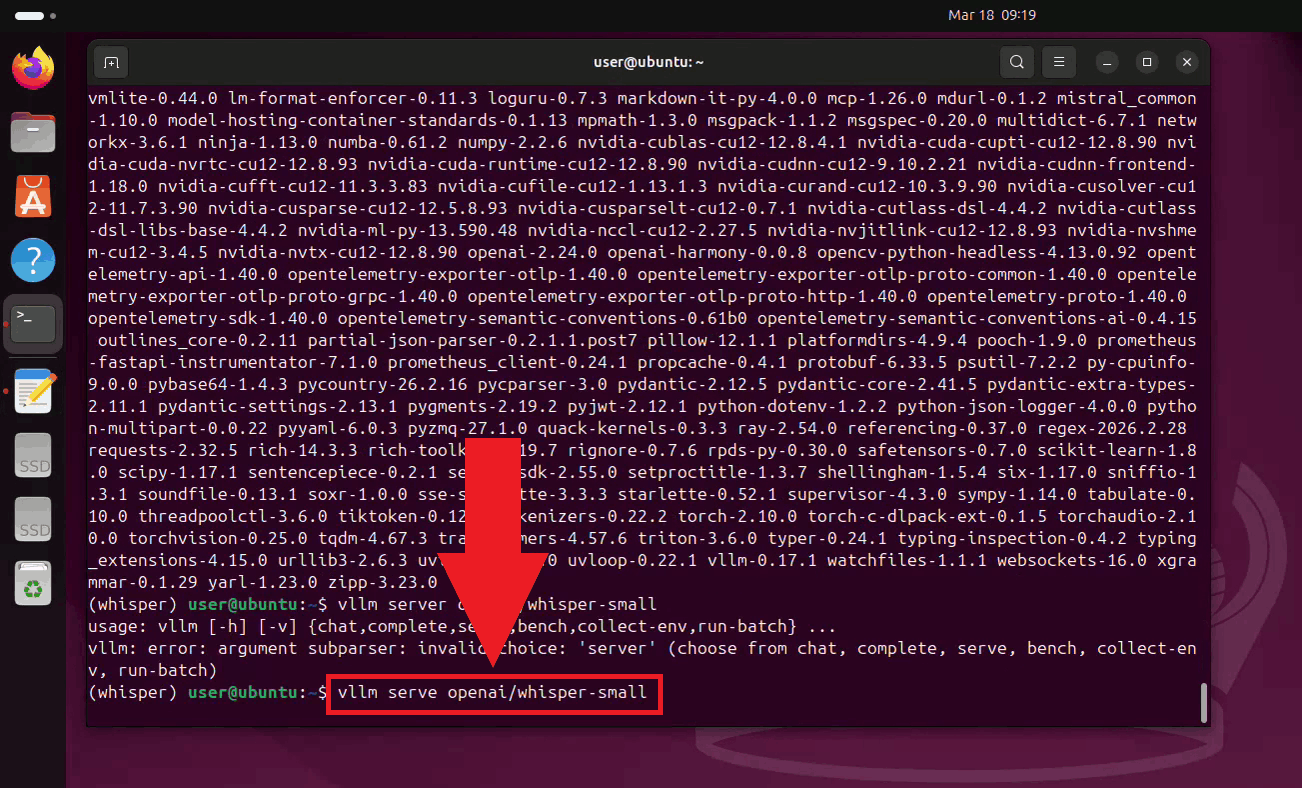 Start vLLM server