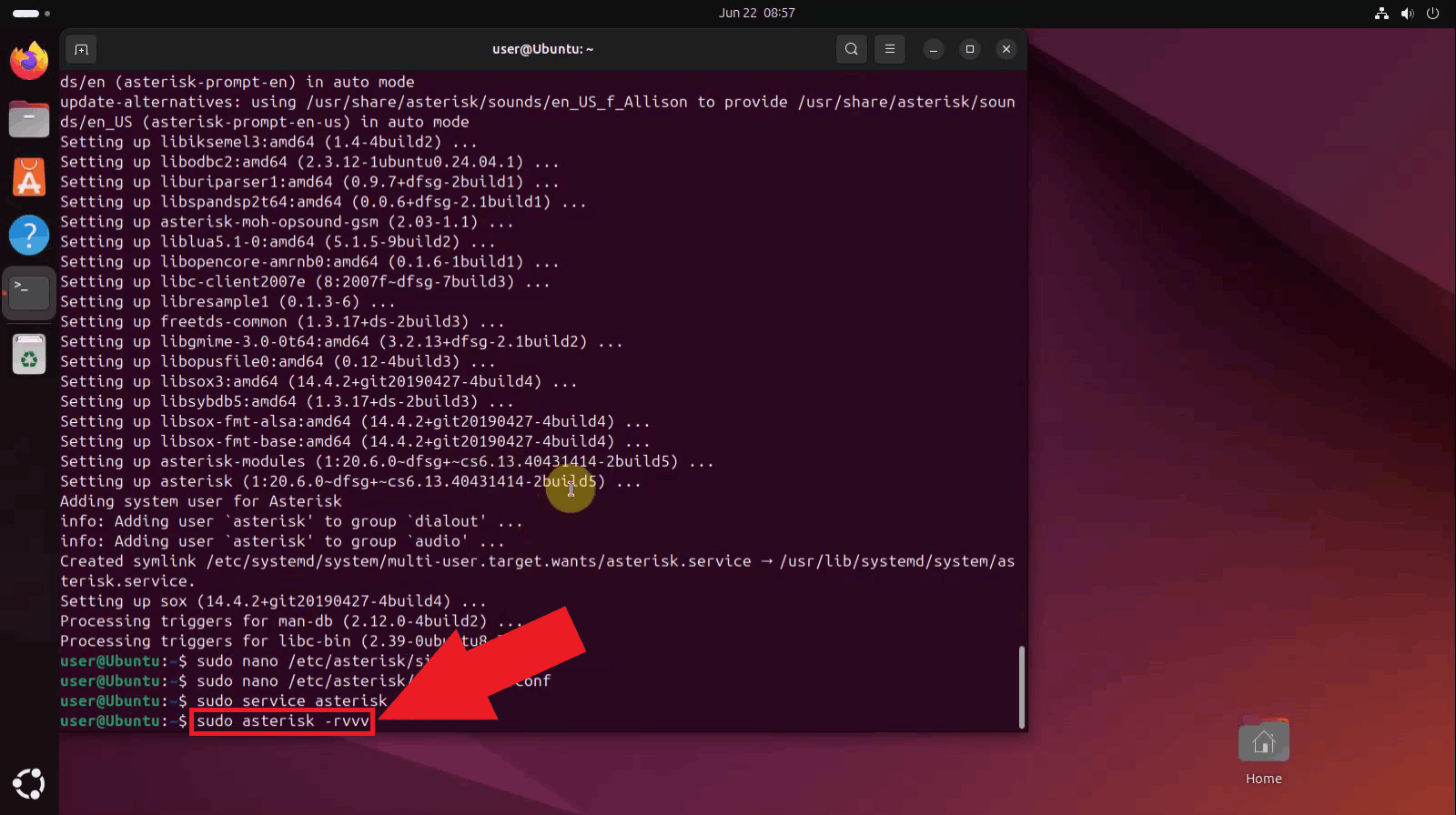 Connect to Asterisk with verbose logs